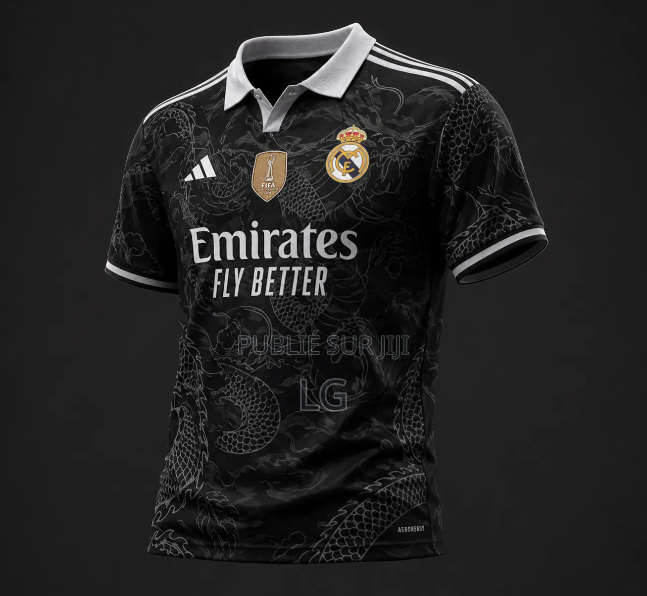 Maillot Du Réal Madrid Noire Taille Xl