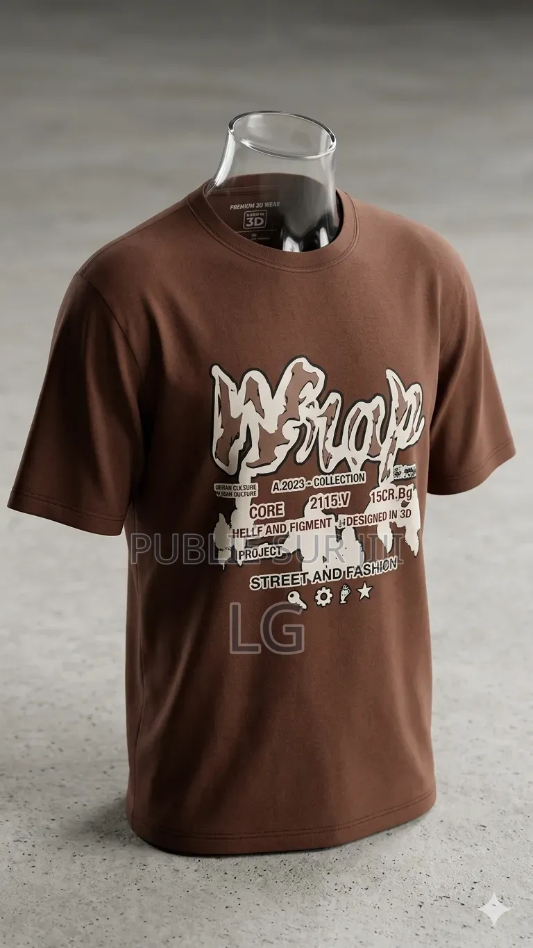 T-Shirt Marron Tissus Coton Taille Xl