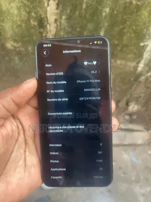 Apple iPhone 11 Pro Max 256 GB Noir