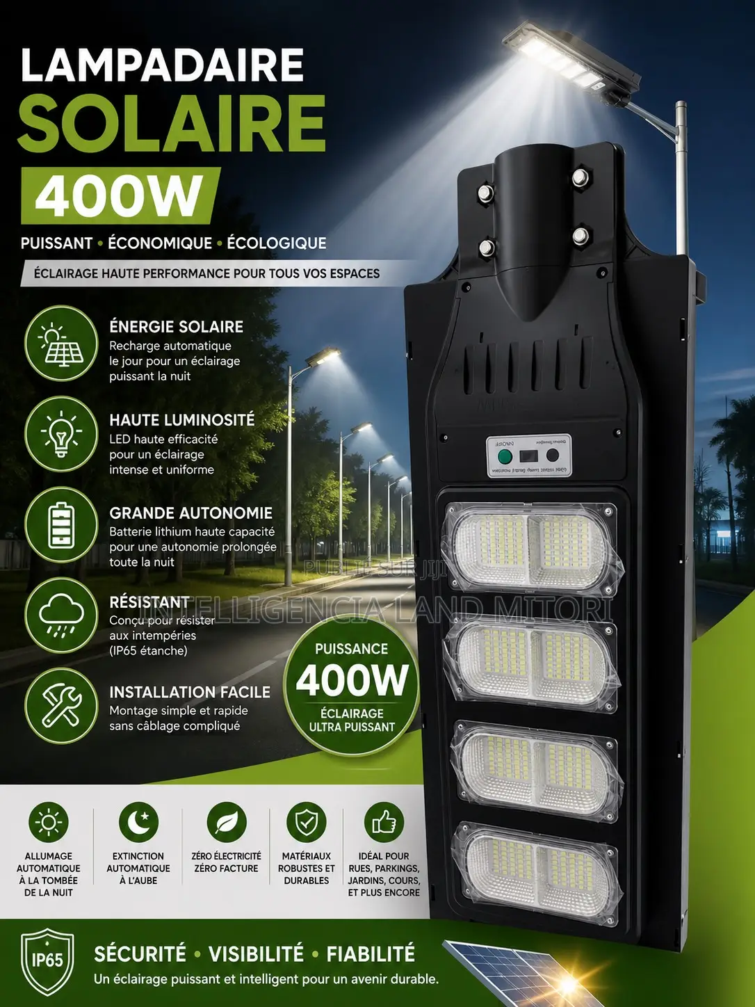 Lampadaire Solaire