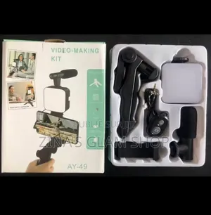  Kit Vlog Smartphone Complet (Lumière + Micro + Trépied)
