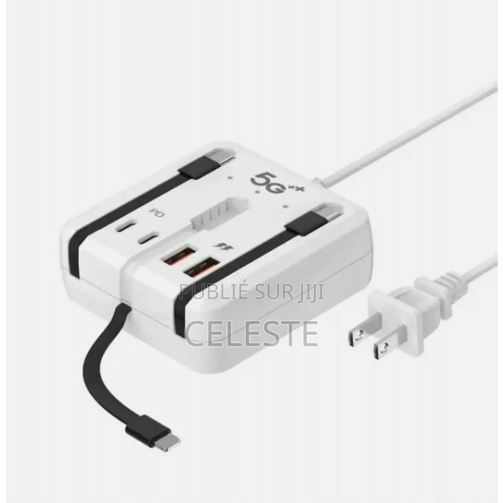Multi-Chargeur Rapide 6 Appareils – Usb-C, Lightning, Micro Intégrés