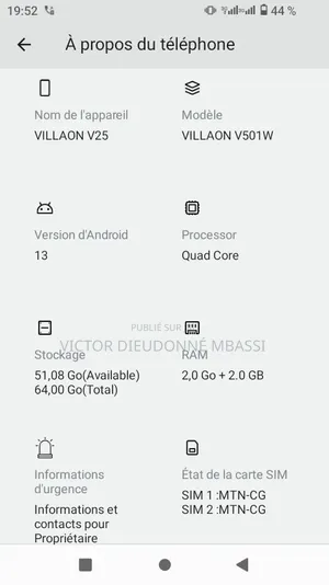 Villaon V20 SE 64 GB Noir