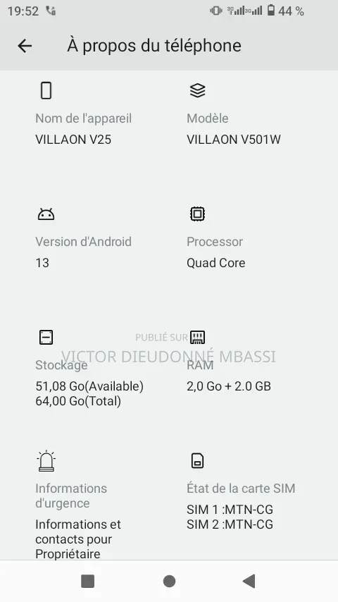 Villaon V20 SE 64 GB Noir