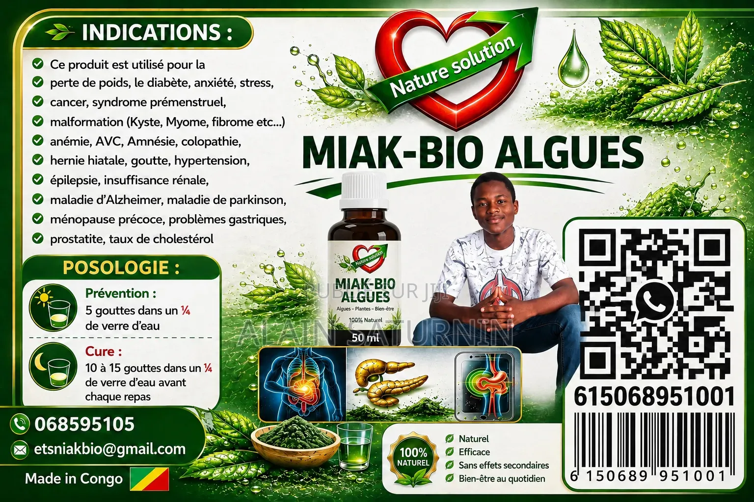 Miak-bio Algues Spiruline, Chlorelle Et Afa