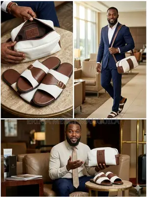 Ensemble Élégant Sandales + Sac Homme