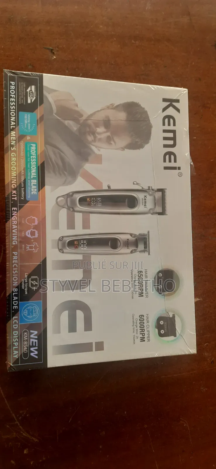 Tondeuse Kemei Km-8540 Professionnelle Rechargeable (Cheveux Barbe)