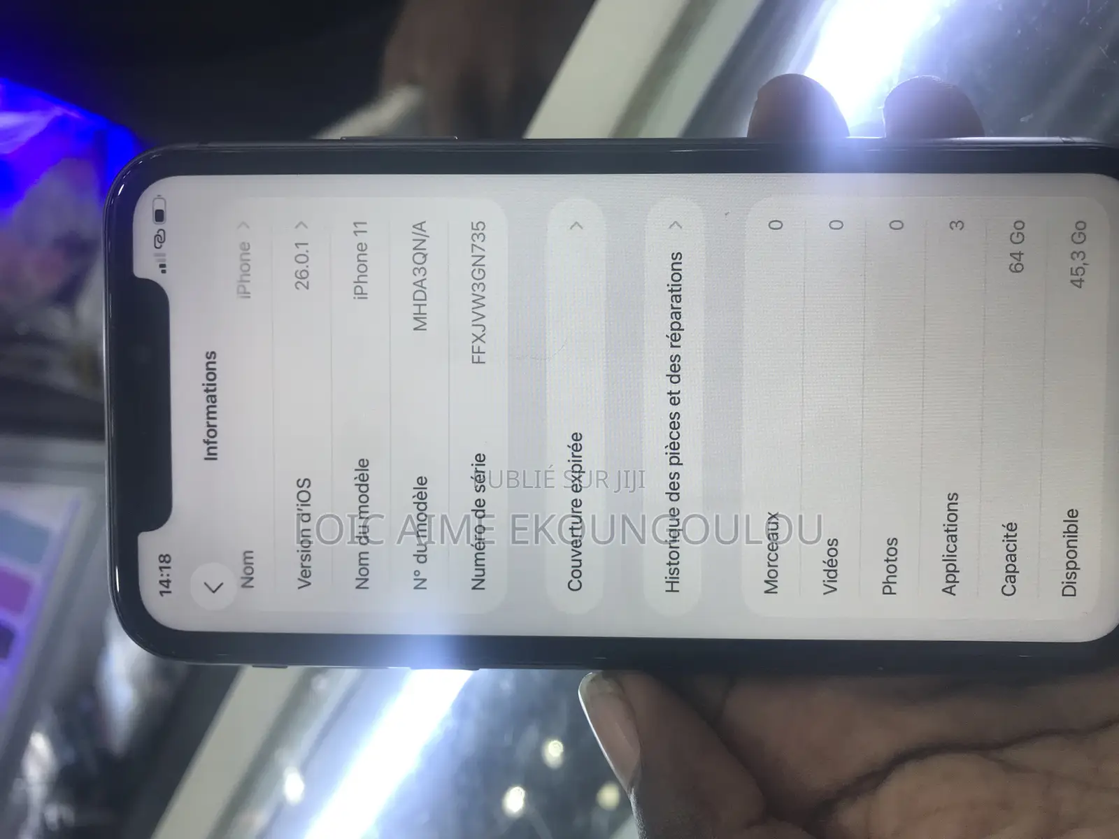 Nouveau Apple iPhone 11 64 GB Noir