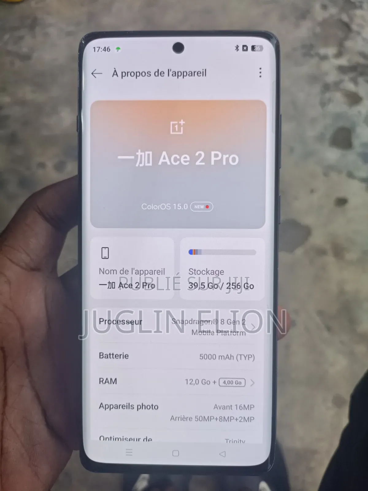 Nouveau OnePlus Ace 2 Pro 256 GB Gris