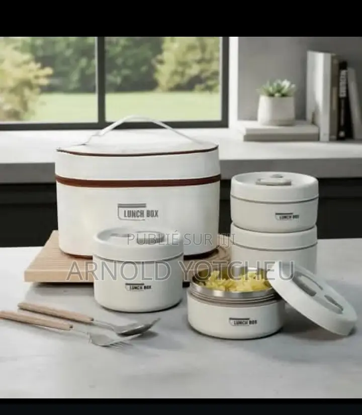 Lunch Box + Sac ( Set De 4 Bols en Inox )