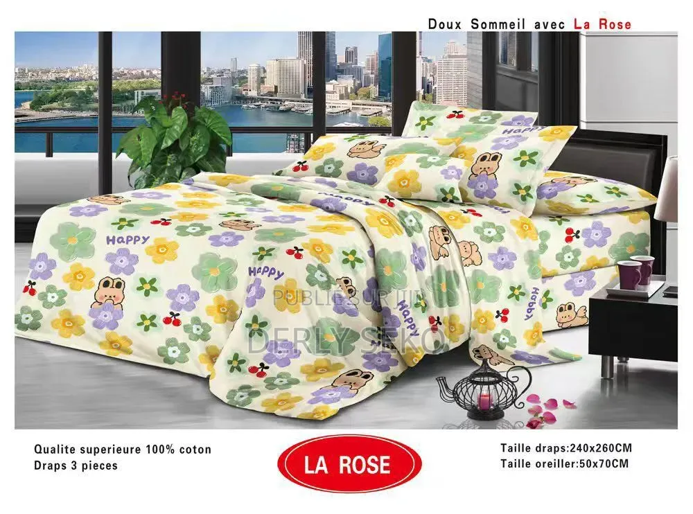 2 Draps Et 2 Taies d'Oreiller