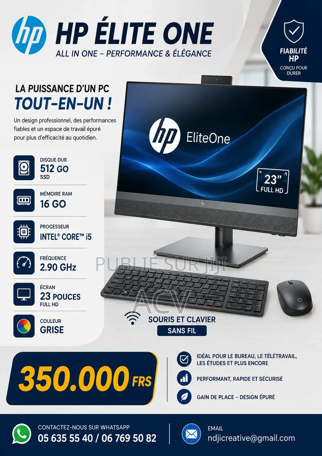 Ordinateur portable HP 240 G6 8GB Intel Core i5 SSD 512GB