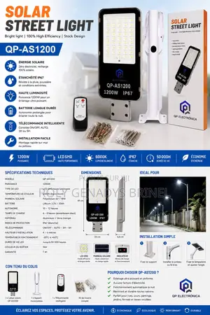 Lampadaire Solaire 1200w