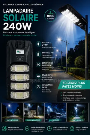 Lampadaire Solaire 240w