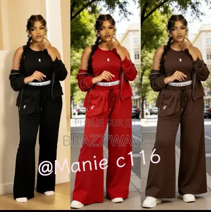 Ensemble Casual Luxe 3 Pièces – Allure Royale