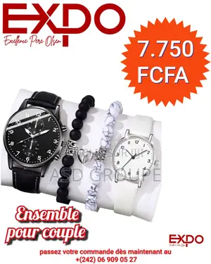 Ensemble De Montre Et Bracelet À Sorti Pour Couple