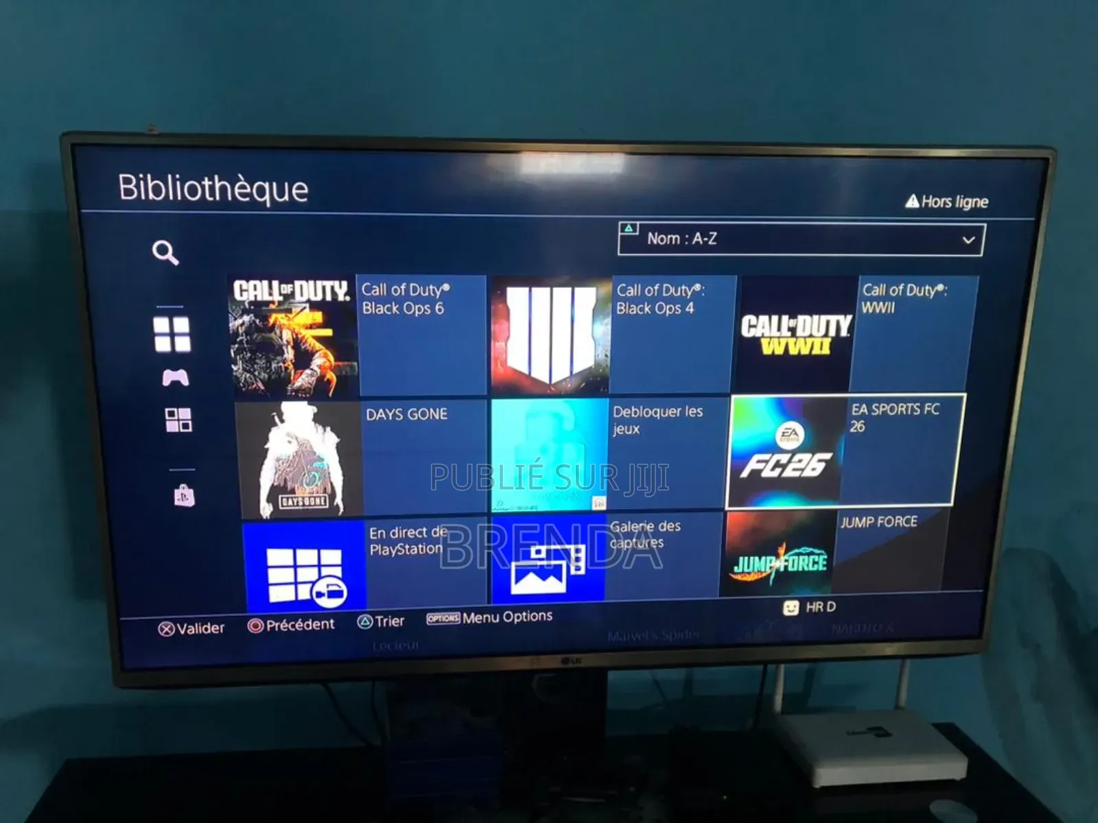 Ps4 Fat 12jeu Craqué Avec Une Manette Propre