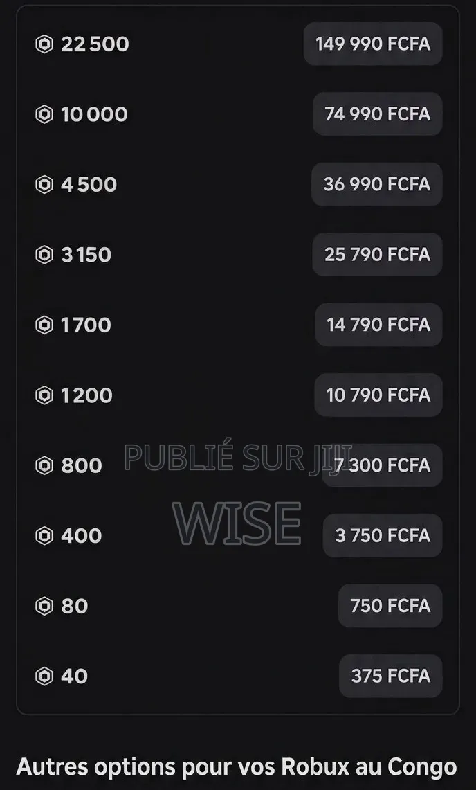 (Crypto Monnaie Rbx) Carte Cadeau Roblox