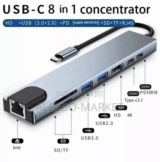 Usb C Hub Multiport 8-en-1