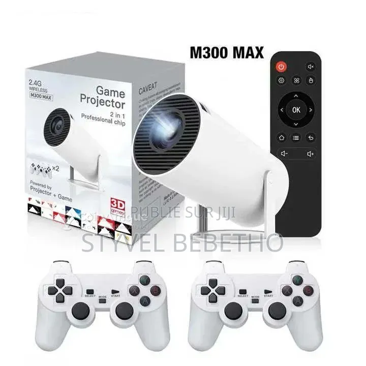 Mini Vidéoprojecteur Android M300 Max 2-en-1 Avec Jeux Et Wifi