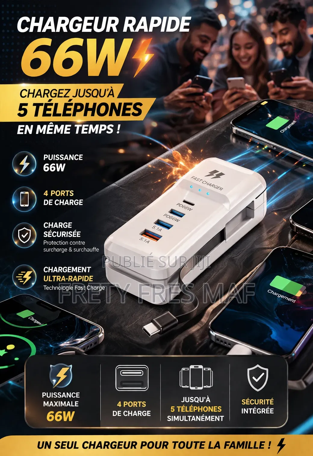 Chargeur Rapide Pour Téléphone
