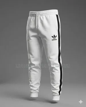 Pantalon Blanc Rayures Noir