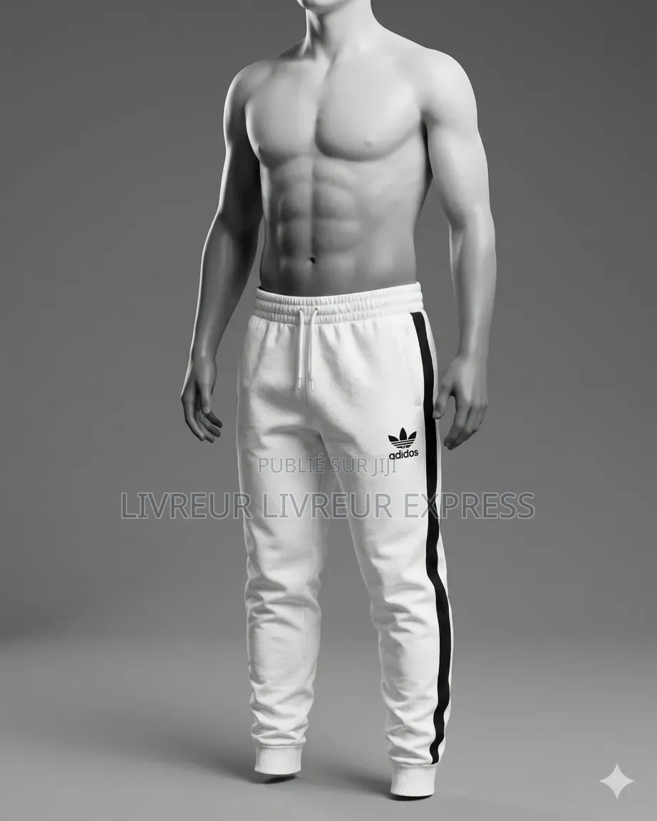 Pantalon Blanc Rayures Noir