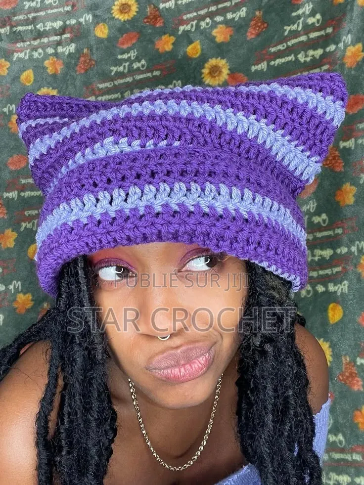 Bonnets Chat Crochetés
