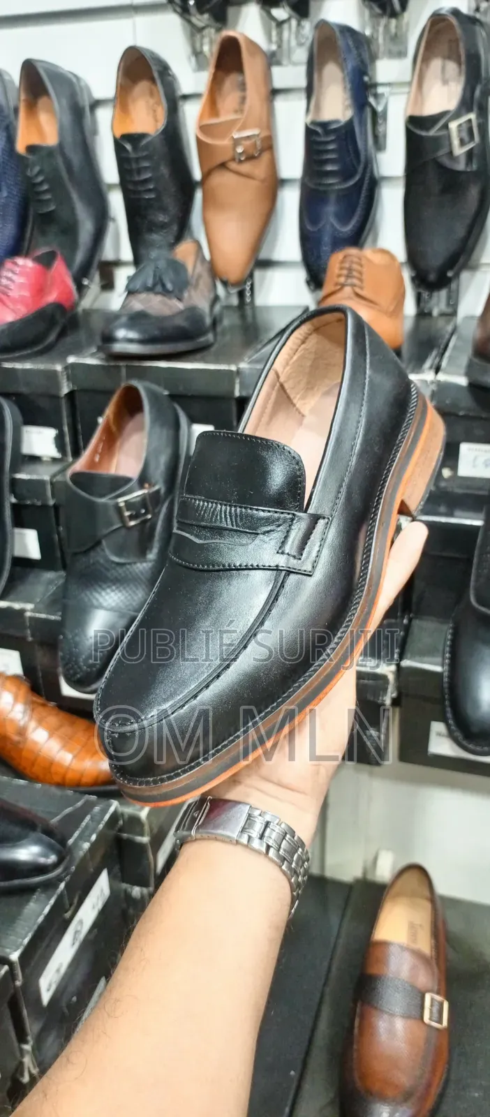 Mocassin en Cuir Véritable
