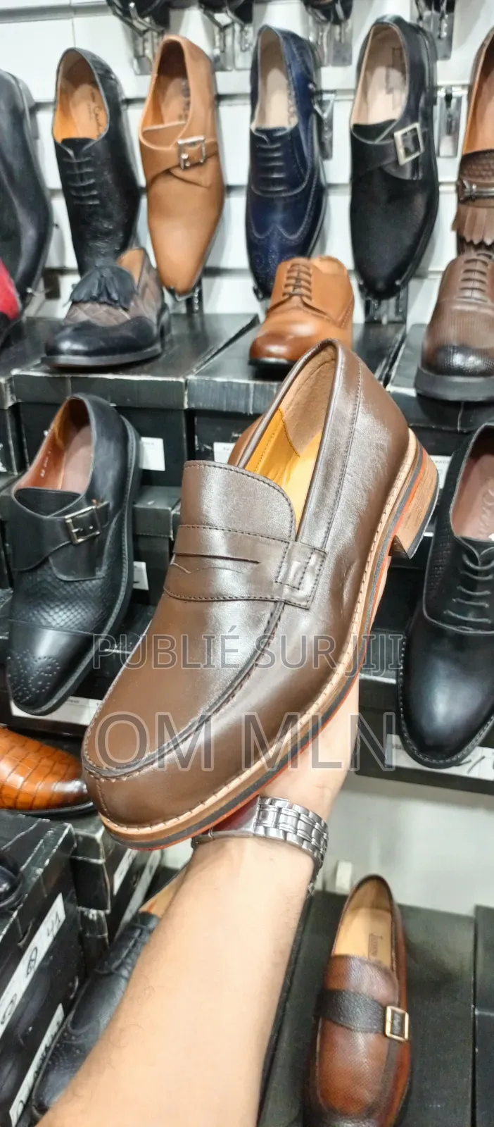 Mocassin en Cuir Véritable