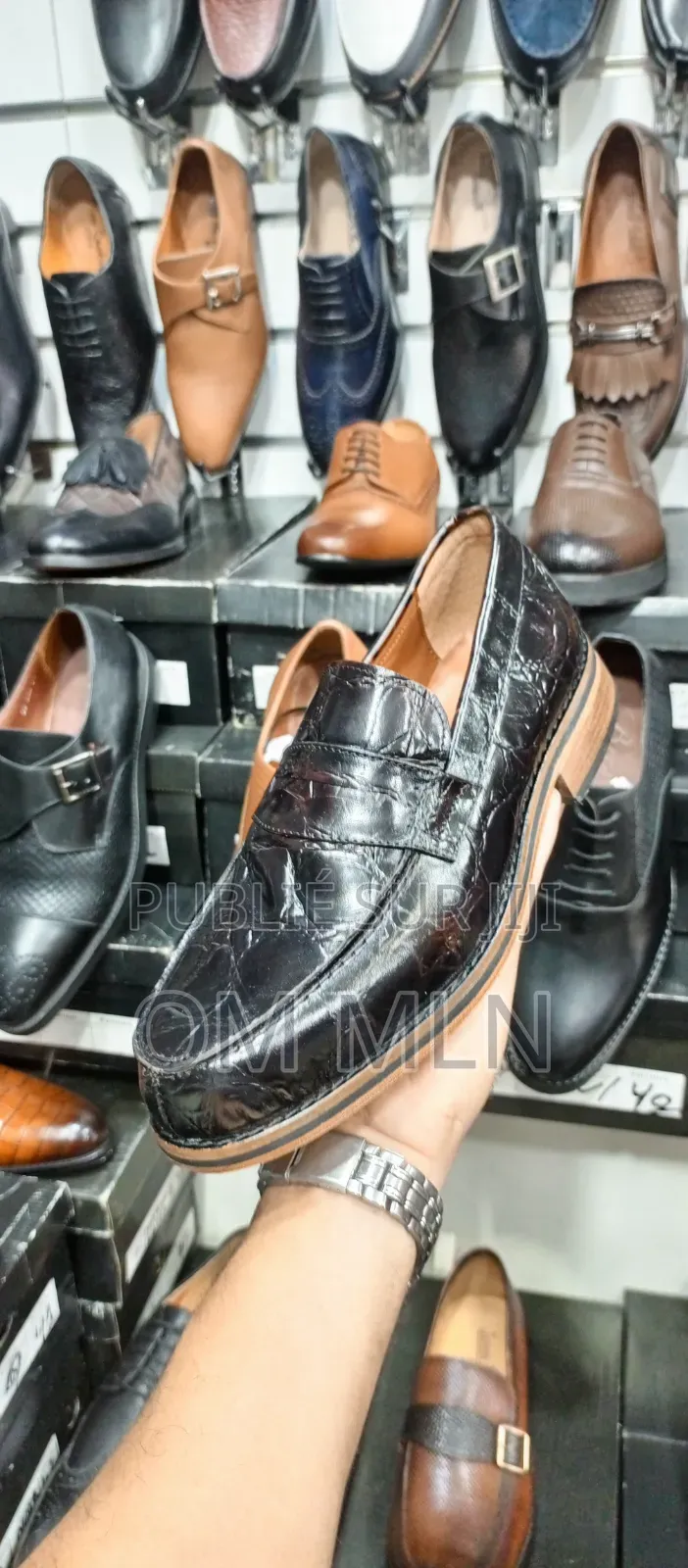 Mocassin en Cuir Véritable
