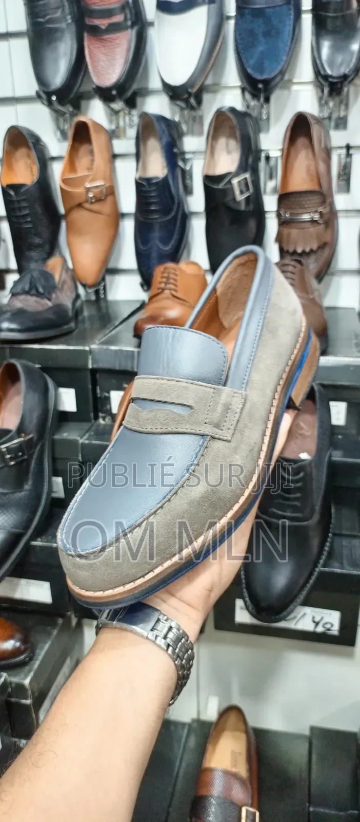 Mocassin en Cuir Véritable