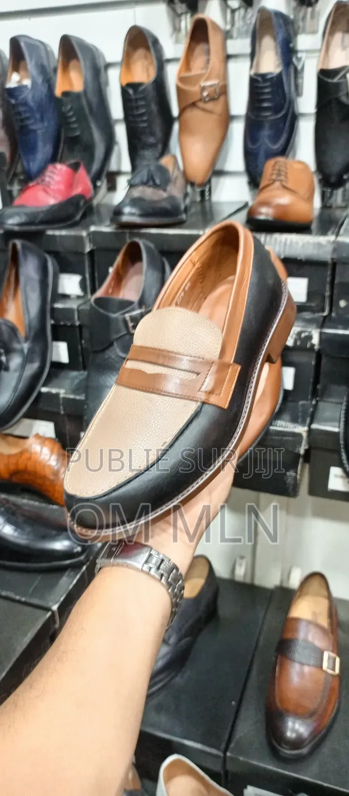 Mocassin en Cuir Véritable