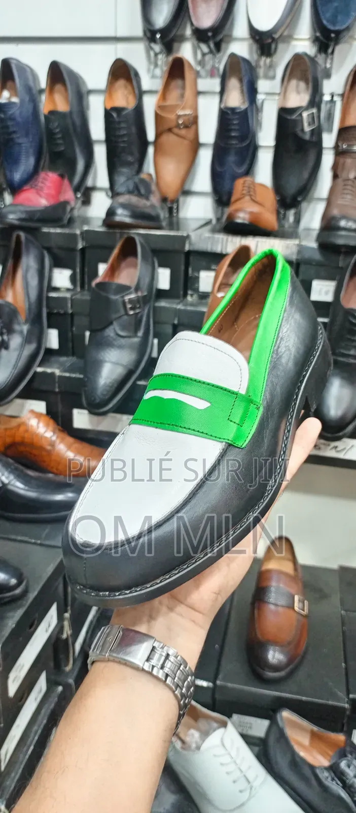 Mocassin en Cuir Véritable