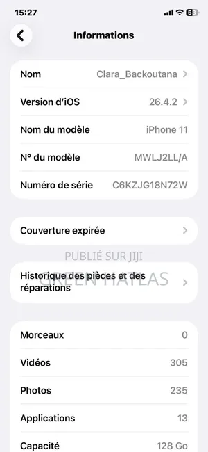 Apple iPhone 11 128 GB Noir