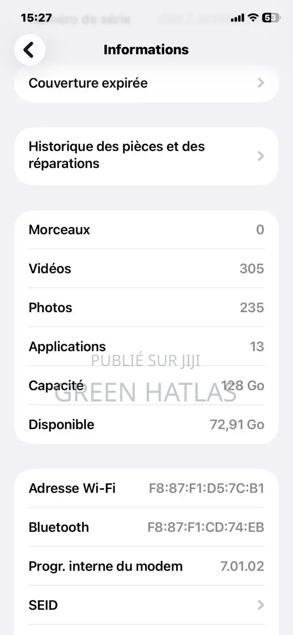 Apple iPhone 11 128 GB Noir