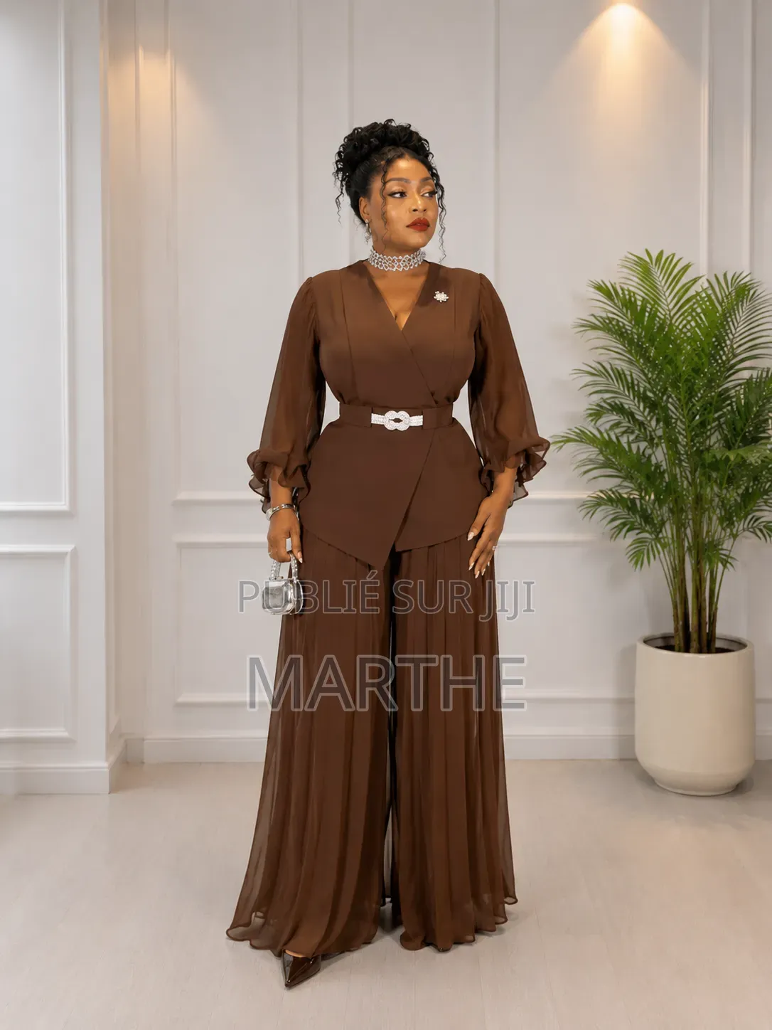 Ensemble Veste Pantalon Plissée