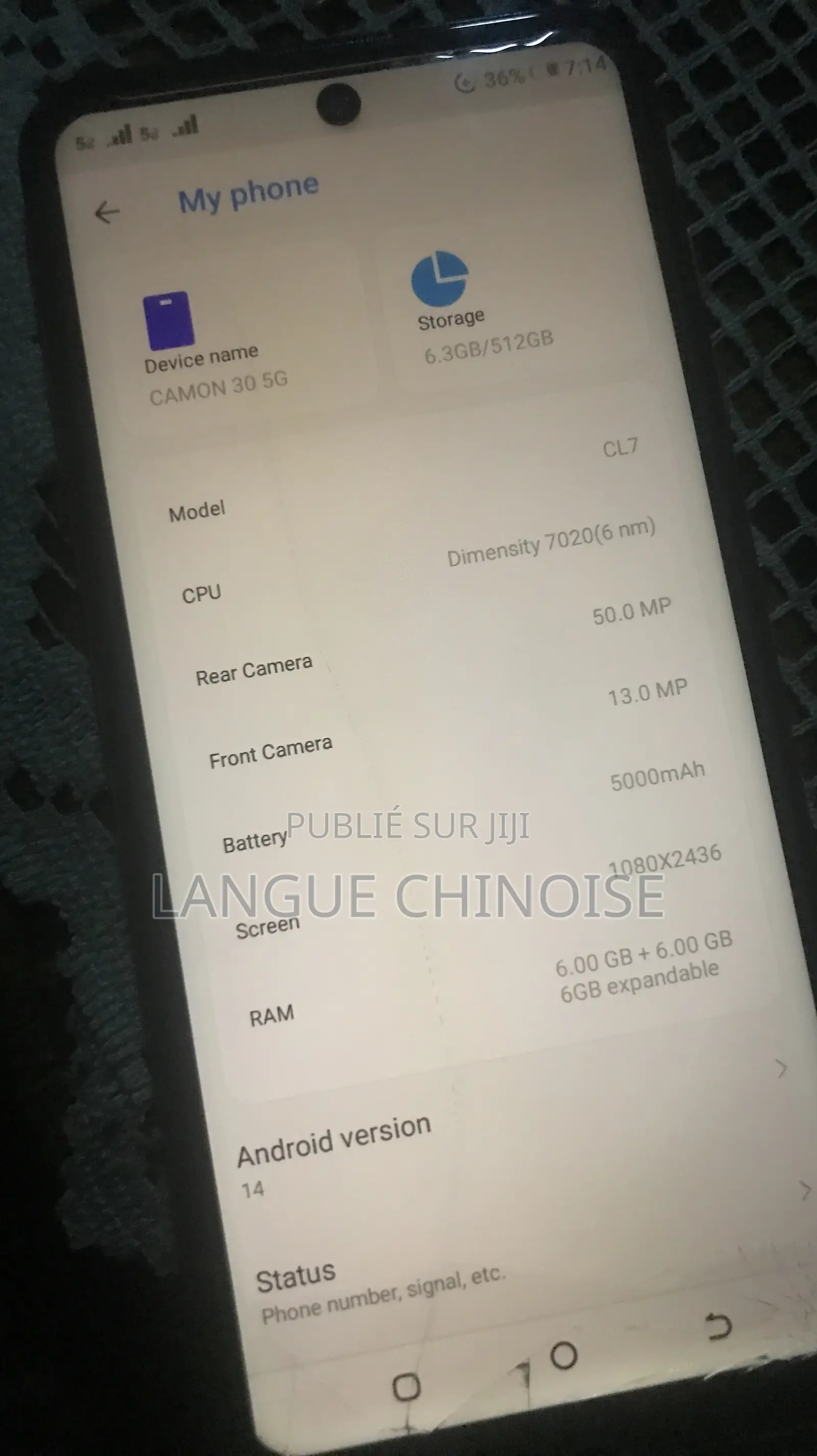 Tecno Camon 30 5G 512 GB Noir