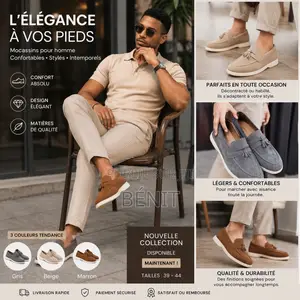 Mocassins Pour Homme, Confortable Semelle Souple