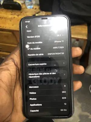 Apple iPhone 11 64 GB Noir