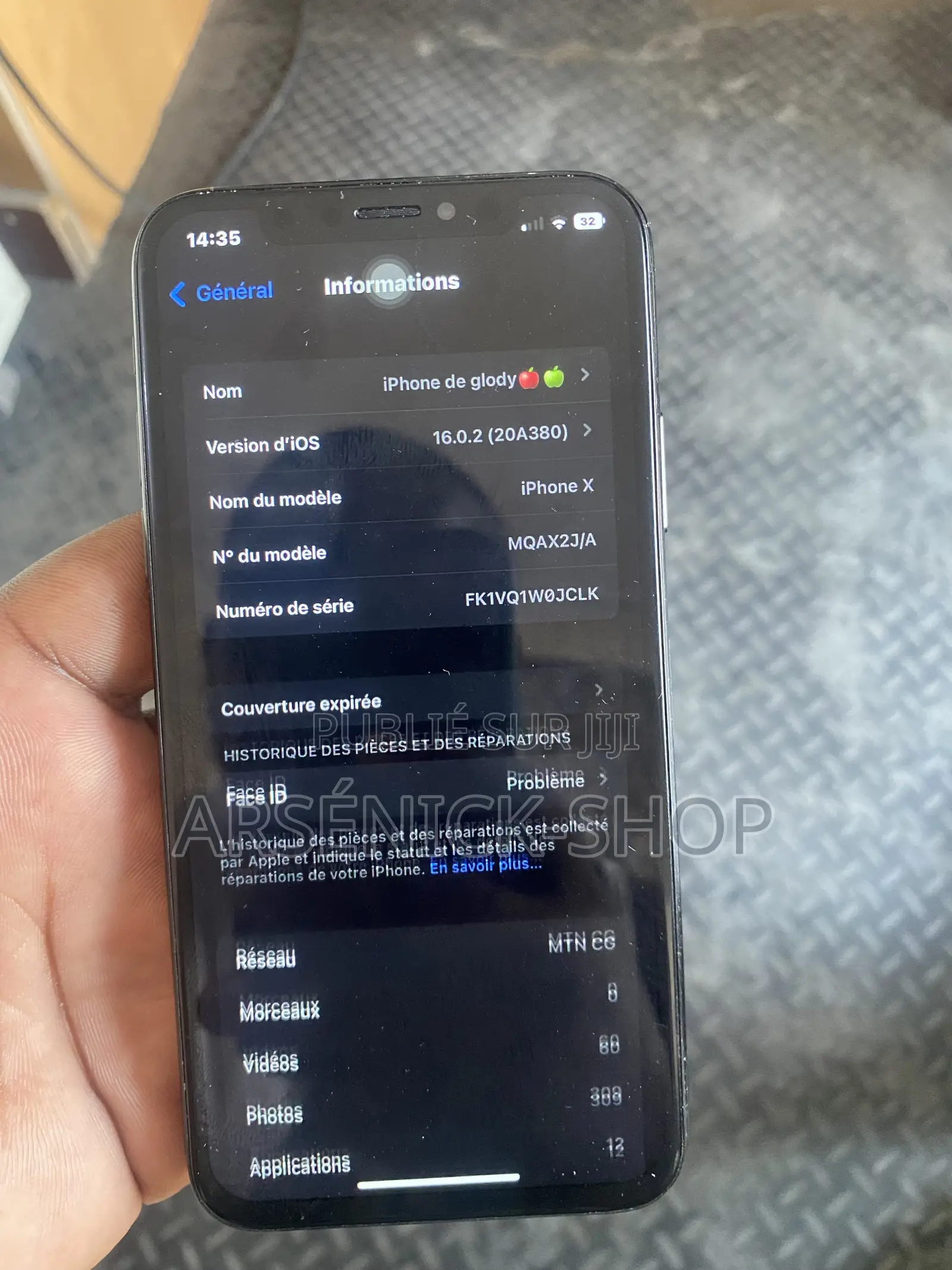 Apple iPhone X 64 GB Noir