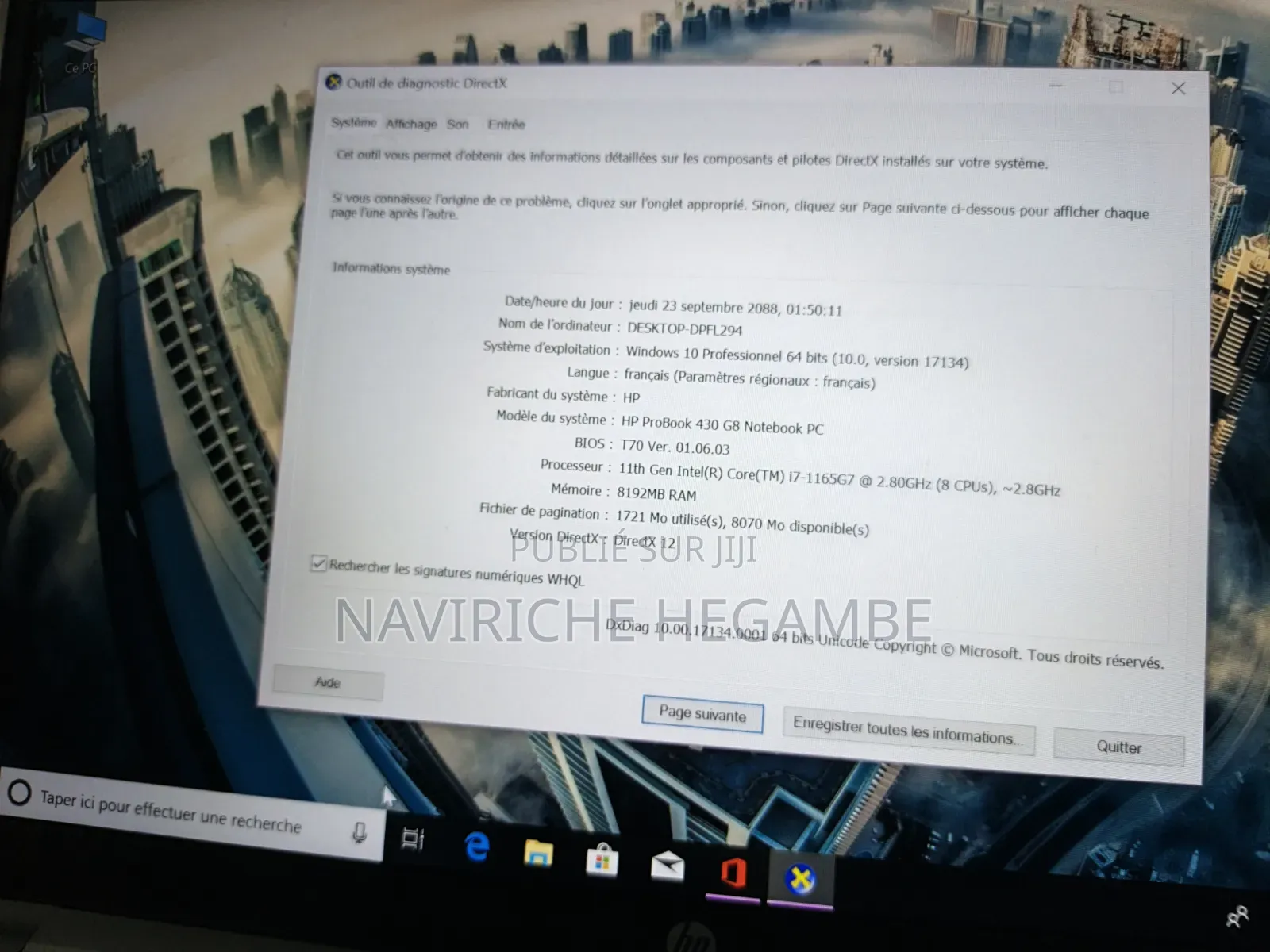 Nouveau HP ProBook 430 G8 8GB Intel Core i7 SSD 256GB