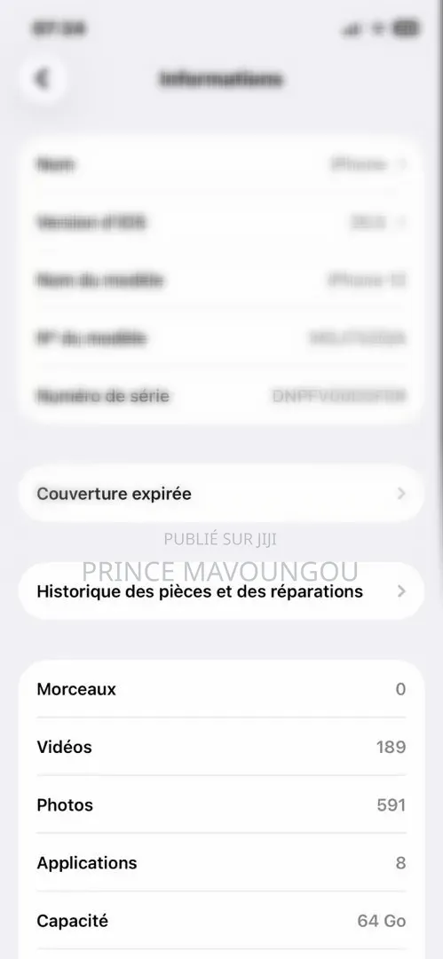 Nouveau Apple iPhone 12 64 GB Blanc