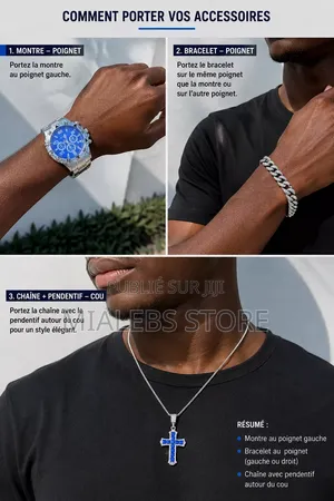 Ensemble Montre Bracelet Chaîne