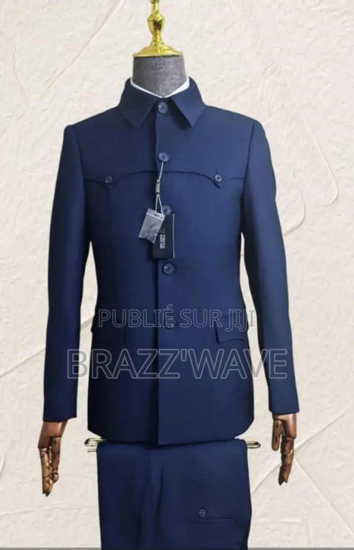 Ensemble Veste Col Mao Et Pantalon De Cérémonie