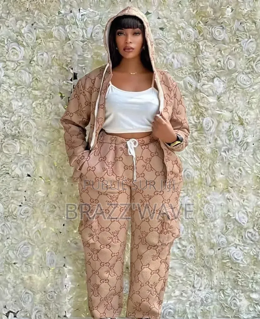 Ensemble Complet 3 Pièces Veste À Capuche Et Pantalon Cargo Pour