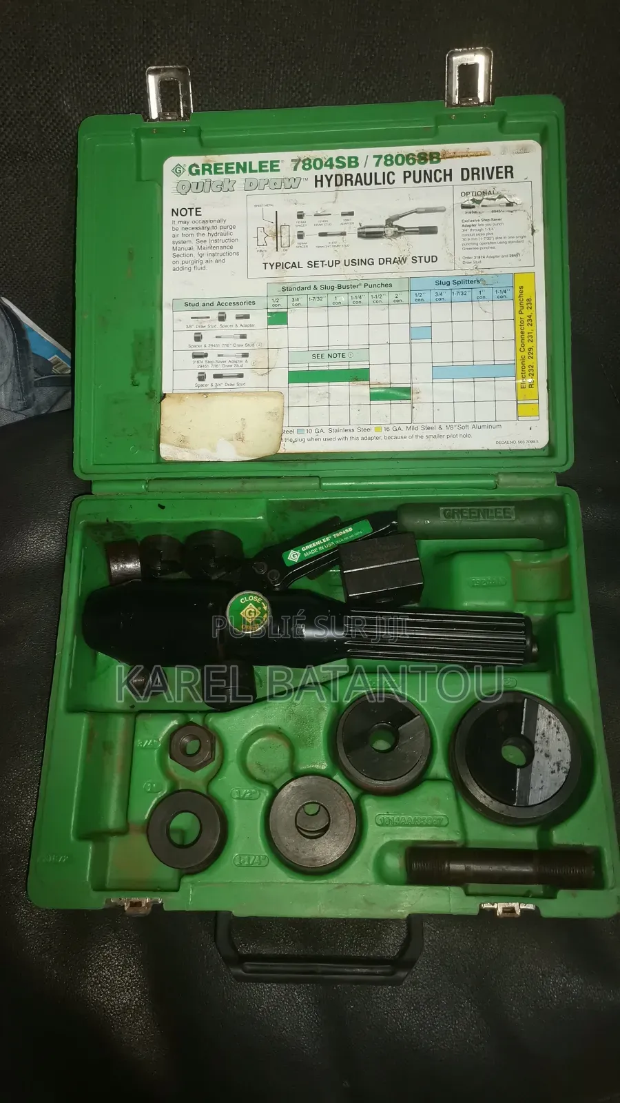 Greenlee 7804sb/7806sb Hydraulic Punch Driver
