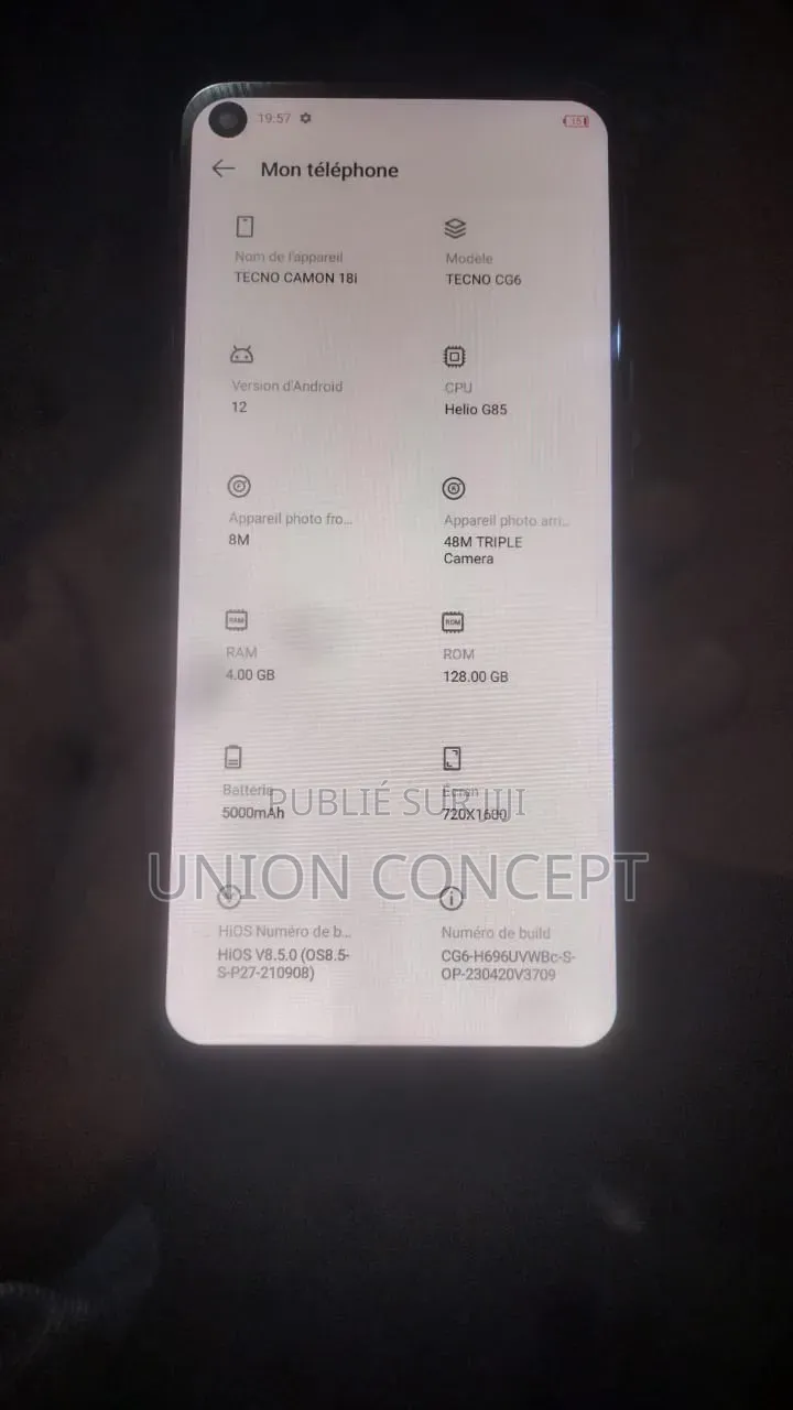 Tecno Camon 18i 128 GB Bleu