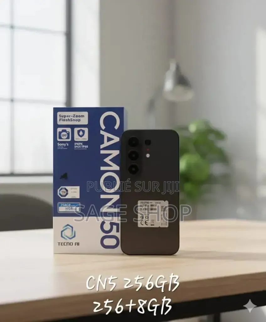 Nouveau Tecno Camon 50 256 GB Noir