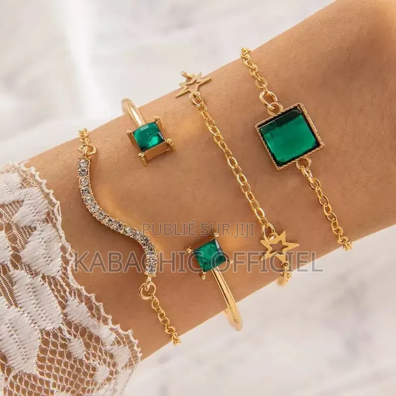Bracelets Dorés Acier Inoxydable - Lot De 4 Et 5